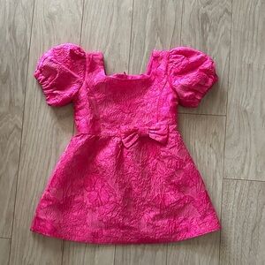 Worn Once Lilly Pulitzer Alannah Dress in Pink Leaf Jacquard Size 3T